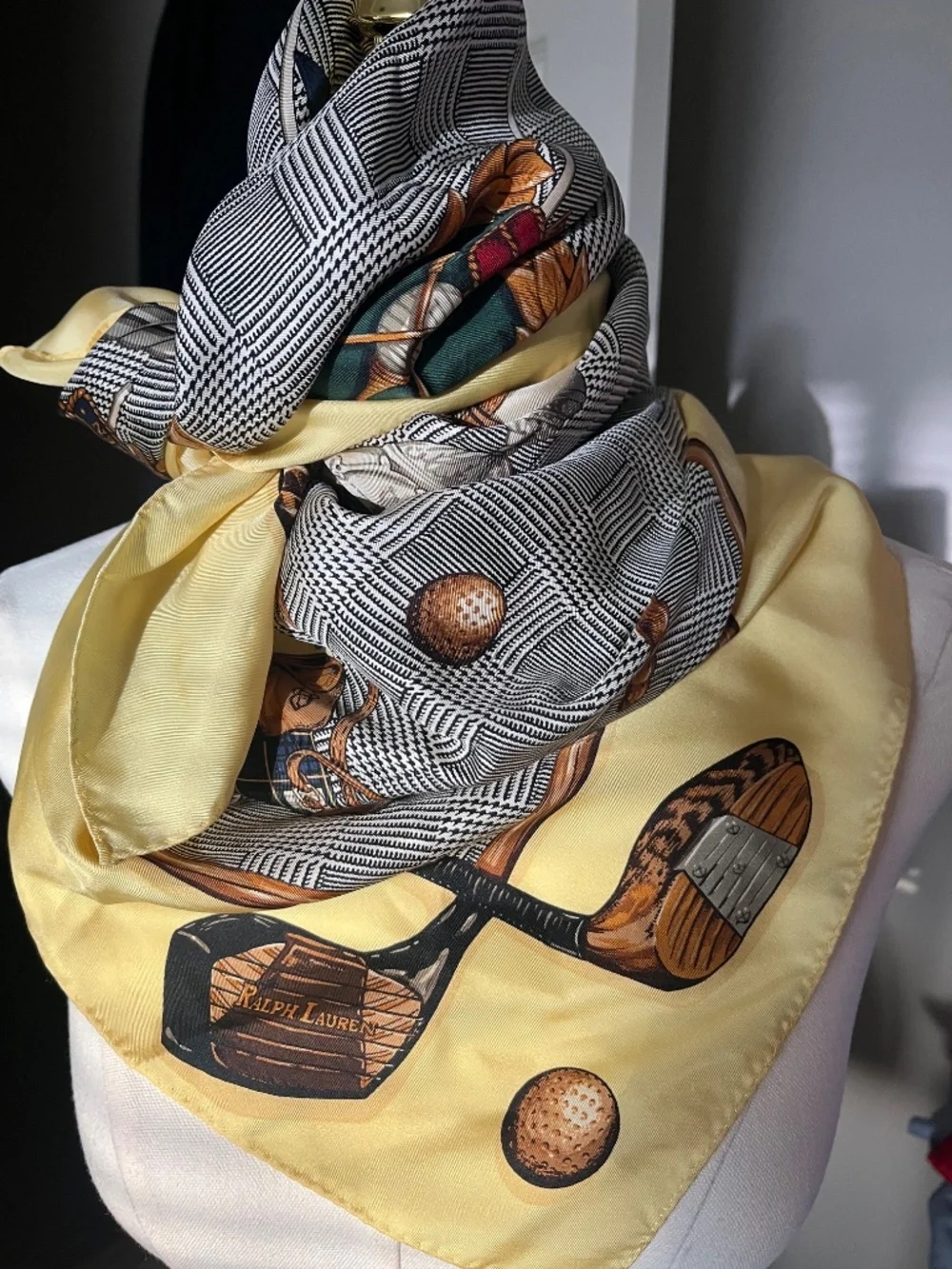 Ralph Lauren Vintage Silk Scarf - Golf